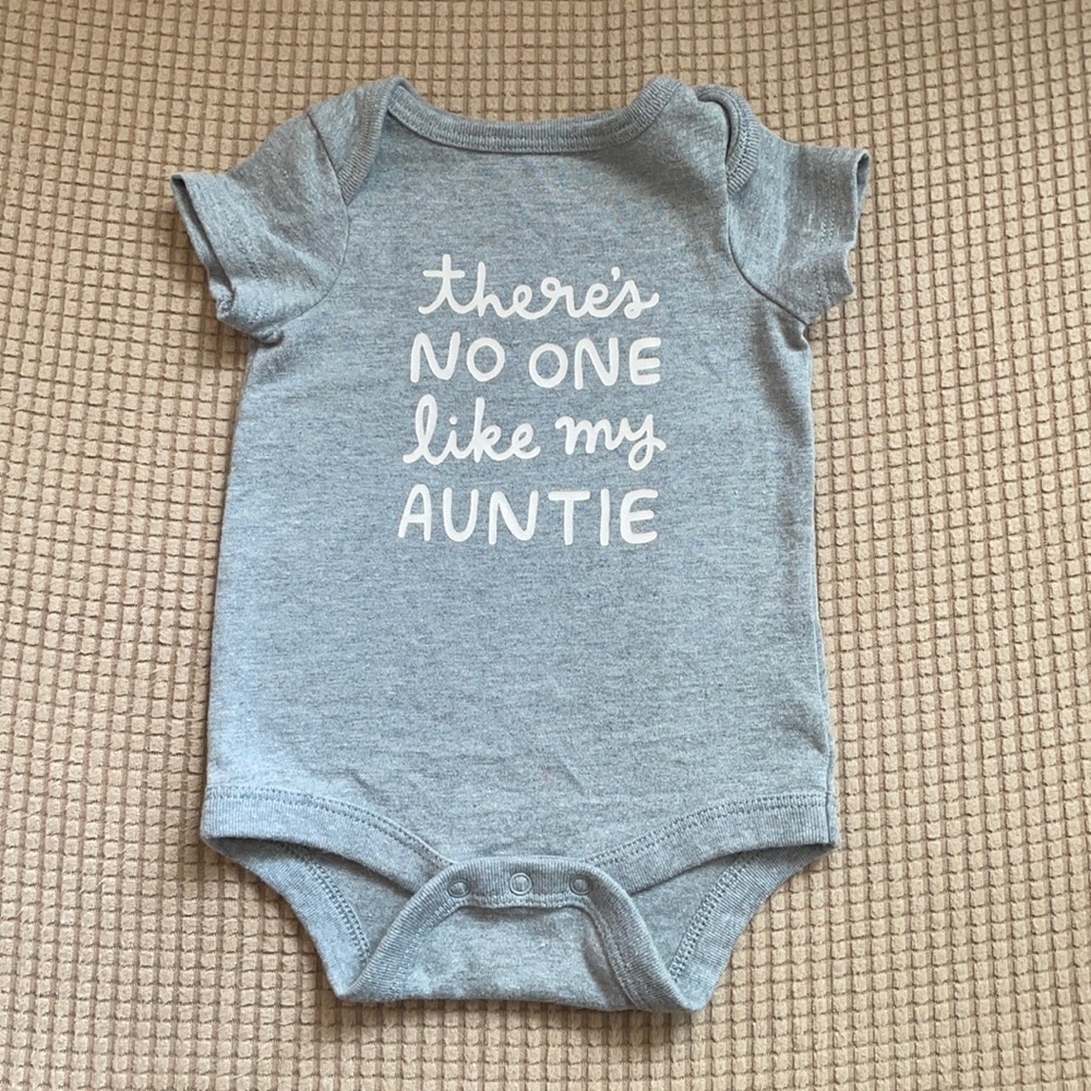 👼3 for $10👼 Cat & Jack Auntie Onesie. EUC. NB.